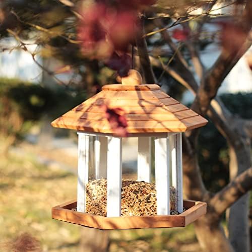 Cedar Alpha Delux Large Gazebo Hanging Bird Feeder for Outside- Rust Proof- Lifetime Durability - Large Compacity - Sunflower Seeds - All Birds Available (6 Lbs Capacity DIY Kit) CEDAR ALPHA