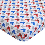 Disney Mickey's Big Adventure Blue, Red, Yellow & Green 4Piece Toddler Bed Set - Comforter, Fitted Bottom Sheet, Flat Top Sheet, Reversible Pillowcase, Blue, Red, Yellow, Green Disney