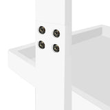 eHemco Contemporary 5-Tier Leaning Wall Ladder Bookshelf in White eHemco