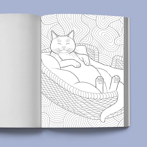 Stress Relief Cat Coloring Book: Calming and Adorable Designs for Adults WoodArtSupply