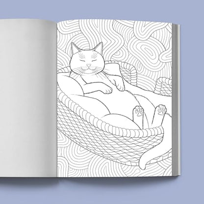 Stress Relief Cat Coloring Book: Calming and Adorable Designs for Adults