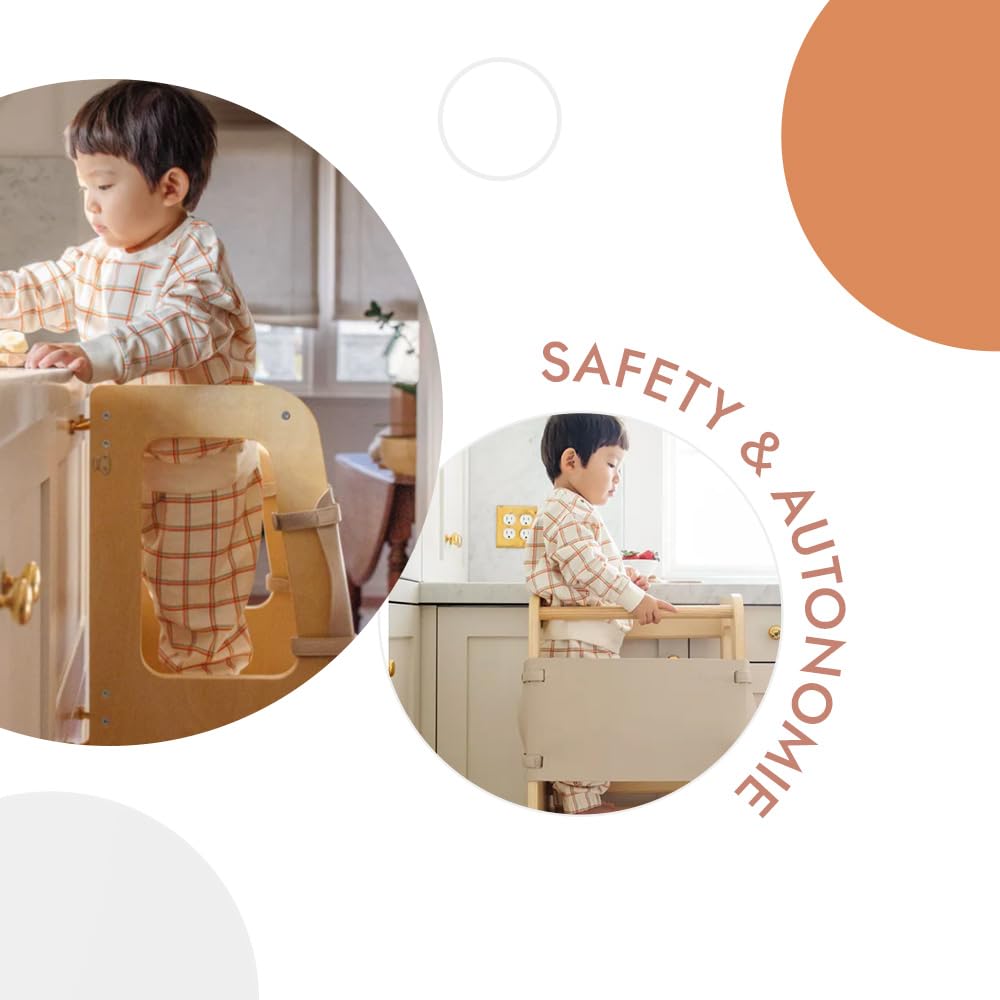 Toddlers Tower Safety Net - Safety Guard for Toddlers Tower - Kitchen Step Tool Toddlers/Kids - Pattern OLYMPE STORE