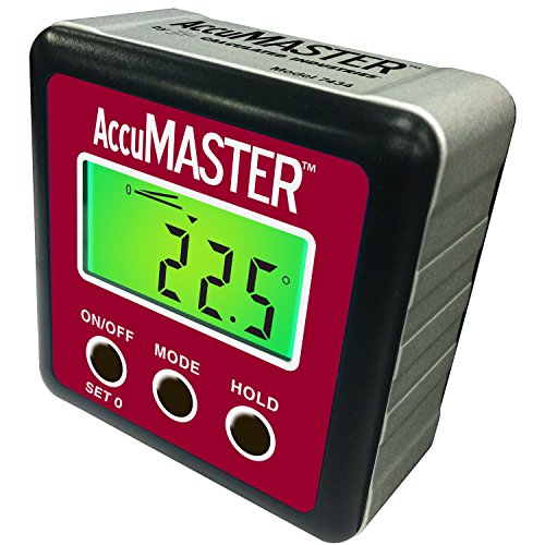 Calculated Industries 7434 AccuMASTER 2-in 1 Magnetic Digital Level and Angle Finder Certified IP54 Dust and Water Resistant,Red Brick Maroon Calculated Industries