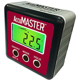 Calculated Industries 7434 AccuMASTER 2-in 1 Magnetic Digital Level and Angle Finder Certified IP54 Dust and Water Resistant,Red Brick Maroon Calculated Industries