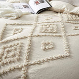 Oli Anderson Tufted Duvet Cover Queen Size, Soft and Lightweight Duvet Covers Set for All Seasons, 3 Pieces Boho Embroidery Shabby Chic Bedding Set (Beige, Queen, 90" x 90") Oli Anderson