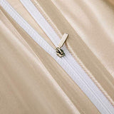 P Pothuiny 5 Pieces Satin Duvet Cover King Size Set, Luxury Silky Like Taupe Duvet Cover Bedding Set with Zipper Closure, 1 Duvet Cover + 4 Pillow Cases (No Comforter) P Pothuiny