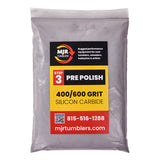 MJR Tumblers Refill Grit Kit w Premium Quality Extreme Polish 12,000 Grit Sub Micron Aluminum Oxide Polish for Unparalleled Result. for 6lb Rock Tumblers w Silicon Carbide, Disabled and Veteran Owned MJR Tumblers