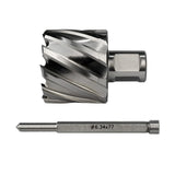 Annular Cutter JESTUOUS 1-3/4 Inch Cutting Diameter 3/4 Weldon Shank 1 Cutting Depth with Pilot Pin Slugger Bits HSS Kit for Magnetic Drill Press,1 Piece JESTUOUS