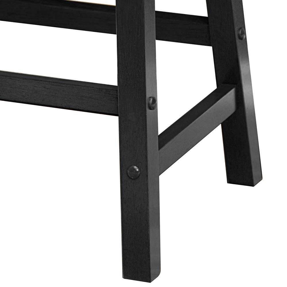 Winsome Satori Saddle Seat Counter Stool, for Kitchen, 24", Black Winsome