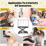 Innvello 49.2" Electric Grooming Table for Large Dogs, Foldable Hydraulic Height Adjustable Home Indoors with Overhead Grooming Arm, Clamps, Foot Control and 3 Nooses Suitable for Cat&Dog/Black Innvello
