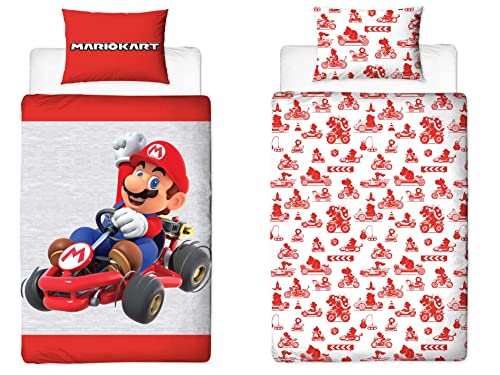 Nintendo Mario Closeup Single Duvet Cover Set Character World