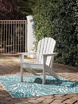 Signature Design by Ashley Sundown Treasure Outdoor Patio HDPE Weather Resistant Adirondack Chair, White Signature Design by Ashley