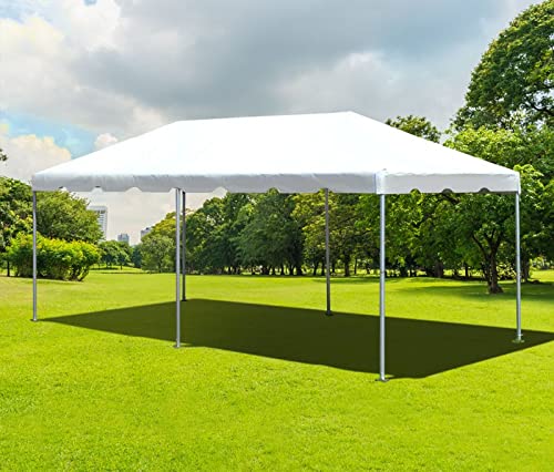 Party Tents Direct 10'x20' Weekender West Coast Tent Frame Party Tent (White) PVC Top with Storage Bag - Tents for Parties, Weddings, Birthdays, Banquets, Fiestas, Workshop, Outdoor Event Party Tents Direct