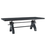 Modway 96" Adjustable Counter/Bar-Height Dining or Conference Table Black Modway