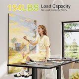 Furmax Electric Standing Desk, 45 x 24 Inches Sit Stand up Desk, Sit Stand Height Adjustable Home Office Desk with 4 Height Position Memory - with Splice Board (Black, 45) Furmax