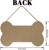 Personalized Dog Bone Sign Custom Dog House Wood Sign Decor Custom Name Pet Sign for Home Farmhouse Decor 4.8"x8.4" Welcome Dog Sign Dog Lover Gifts Sokomurg