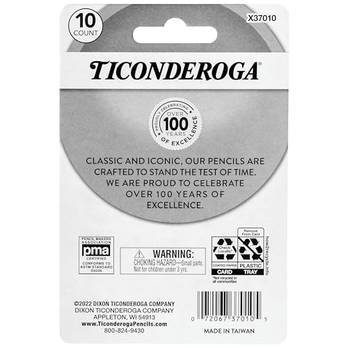Ticonderoga Pencil Cap Erasers, Assorted Pastel Colors, 10 Count Ticonderoga