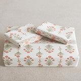 HoneiLife Queen Duvet Cover Set - Breathable 100% Cotton Floral 3pcs Wildflower Comforter Cover, with Zipper Closure and Corner Ties, Sweet Grass HoneiLife