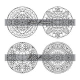 100 Mini Mandalas: A Mandala Coloring Book for Adults and Kids with Easy, Cute, and Tiny Designs for Stress Relief and Relaxation WoodArtSupply