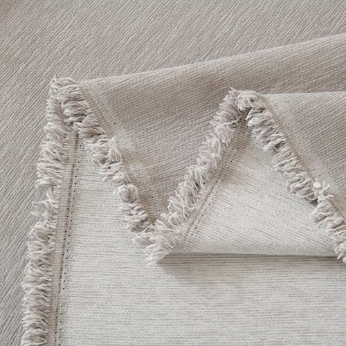100% Waterproof Couch Cover Sofa Covers for Sectional Couches Reclining Armseat/Chair/Futon Sofa SlipCover for Dog Pet-Friendly Furniture Protector for Living Room with Tassel(91" x 134", Light Gray) TieyaChkis