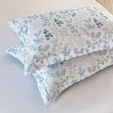 EAVD Blue Floral Comforter Set Twin/Twin XL White Soft Microfiber 3-Pieces Boho Botanical Flower Bedding Comforter Set for Girls with 2 Pillowcases Cute Fresh Botanical Bedding Set for All-Season EAVD