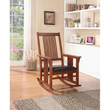 Acme Kloris Rocking Wooden Chair in Tobacco Brown Acme