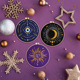 Louise Maelys Tarot Embroidery Kits for Beginners with Moon Pattern,Adults Starter Cross Stitch Kit DIY Needlepoint