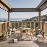 3-Piece Modern Dining Set with Stackable Dining Chairs, Solid Wood Square Table and Chair Breakfast Table Set for 2 Person, Space Saving Dinette for Dining Room, Kitchen, Living Room, Patio-Nature MIAUWUUFHOME