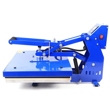 16"x20" Heat Press Machine 5-in-1 Digital Sublimation, Magnetic Semi-Auto Vertical Transfer Press for T-Shirts, Mugs, Hats, Caps & Plates | Blue YIYIBYUS