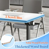 MOFGOE Modular Meeting Table, Folding Conference Table Modern with Locking Wheels, Portable Meeting Table with Flip Top, 330lbs Capacity, for Office Classroom Events,4 Pack,63 * 24 * 30in MOFGOE