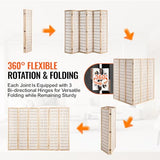 VEVOR Room Divider, 6 Panel Japanese Room Divider, Wood Folding Privacy Screen Indoor, Partition Dividers Portable Decoration Screens, for Room Separation Home Office Restaurant & Bedroom(Natural) VEVOR