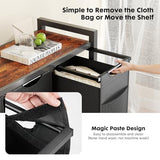 Sweetcrispy Laundry Hamper with 2 Pull-Out Removable Sorter Bags 2 × 13.1Gal (99L) Capacity, Movable Wheels, Freestanding Clothes Basket Organizer in Bathroom, Rustic Brown and Black Sweetcrispy