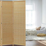 Corelax Room Divider Privacy Screen with Natural Bamboo,4-Panel 5-Panel 6-Panel Folding Privacy Screens,Freestanding Room Divider Corelax