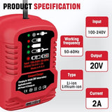ASUNT 1701C-B 20V Battery Charger Replacement for Bauer 20V Hyper.max Lithium Ion Battery Compact Mini Charger(Battery Not Included) ASUNT