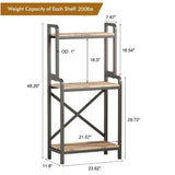 KaKaBB 5-10 Gallon Fish Tank Stand, Upgrade Heavy Duty Aquarium Stand with 3-tier Storage Shelf Fits Turtle Tank, Reptile Tank (BLACK) KaKaBB