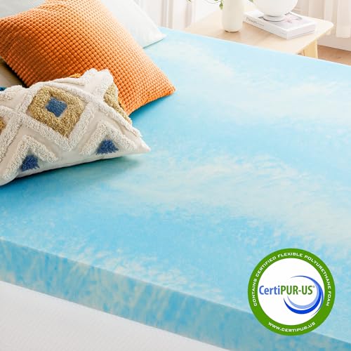 Best Price Mattress 4 Inch Swirl Gel AeroBreeze Cooling Air Flow Memory Foam Mattress Topper, Dorm Essentials, King Best Price Mattress