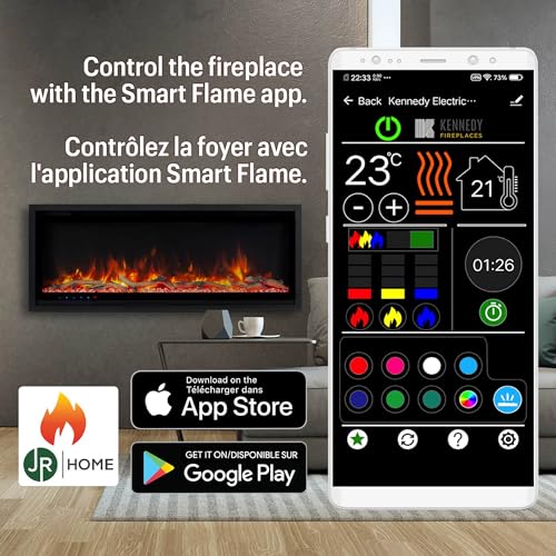 Kennedy II Commercial Grade Smart Electric Fireplace 5,000 BTU, 60IN Paramount