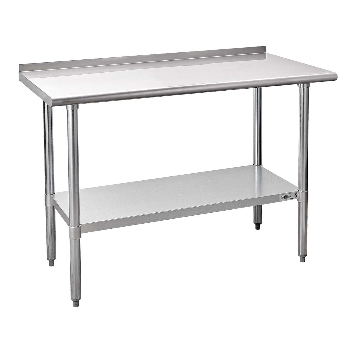 Profeeshaw Stainless Steel Prep Table NSF Commercial Work Table with Backsplash and Undershelf for Kitchen Restaurant 24x48 Inch Profeeshaw