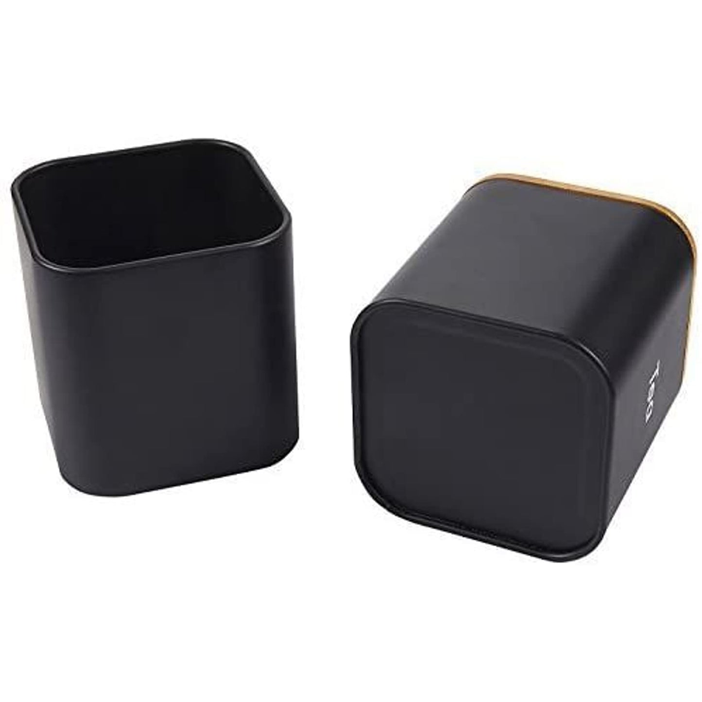 Juvale Set of 2 Black Flour and Sugar Canisters for Kitchen, Iron Containers for Storage (40 oz, 4.5 x 6 In)