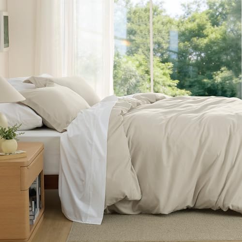 Bedsure Duvet Cover King Size - Soft Double Brushed Bedding Set for Kids & Adults, Zipper Closure, 3 Pieces, Includes 1 Duvet Cover (104"x90") & 2 Pillow Shams, NO Comforter, Linen Bedsure