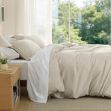 Bedsure Duvet Cover King Size - Soft Double Brushed Bedding Set for Kids & Adults, Zipper Closure, 3 Pieces, Includes 1 Duvet Cover (104"x90") & 2 Pillow Shams, NO Comforter, Linen Bedsure
