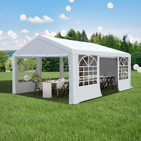 Raysfung 13 x 20Ft Party Tent Heavy Duty Outdoor Wedding Tent with Removable Sidewalls Event Shelters Canopy for Party Raysfung
