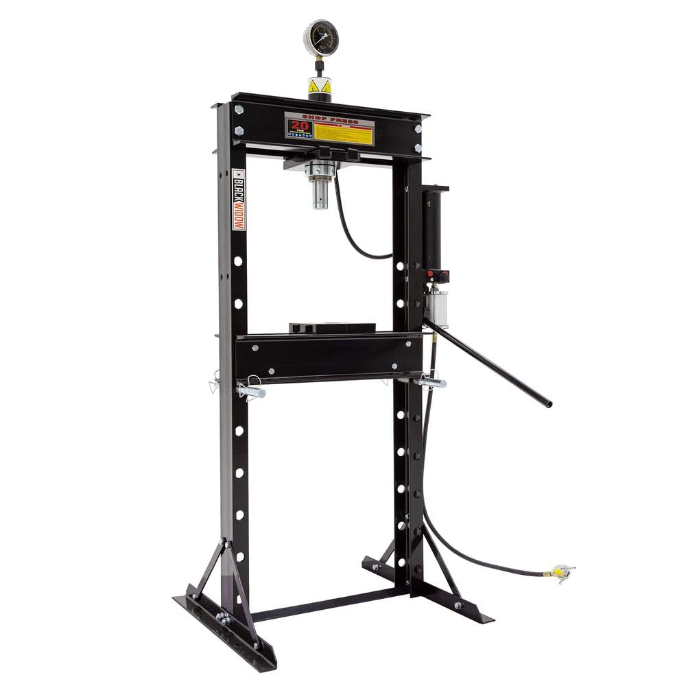 Black Widow BD-PRESS-20A-20 Ton Air-Operated Mechanic Repair Shop Press Black Widow