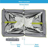 CORE 12'x10' Instant Screen House | Folding and Portable Large Pop Up Canopy Shelter with Included Carry Bag | Perfect for Family Camping, Outdoor, Picnic, Backyards, BBQ, Tailgate, Patio and Party CORE