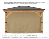 APEX GARDEN Replacement 4-Side Curtain for 11 ft. x 13 ft. Meridian Gazebo (Beige) APEX GARDEN