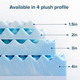 ZINUS 1.5 Inch Swirl Gel Cooling Memory Foam Mattress Topper, Smaller, More Convenient WonderBox Packaging, Cooling, Airflow Design, CertiPUR-US Certified, Twin Zinus