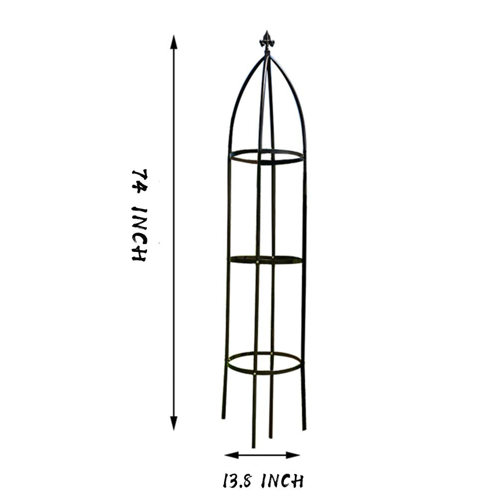 Garden Arch Trellis for Climbing Plants Rose Thicken Metal Wedding Arches Arbor Ceremony Party Outdoor Floral Decor Bronze AngJi