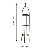 Garden Arch Trellis for Climbing Plants Rose Thicken Metal Wedding Arches Arbor Ceremony Party Outdoor Floral Decor Bronze AngJi