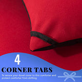 Cosybay Down Alternative Comforter (Red/Black, Twin) - All Season Soft Quilted Twin Size Bed Comforter - Duvet Insert with Corner Tabs -Winter Summer Warm Fluffy, 64x88 inches Cosybay