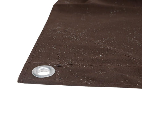 Mytee Products 20' x 40' Dark Brown 12oz Canvas Tarp with Grommets - Water Resistant - Heavy Duty Canvas Tarps - Multipurpose Tarpaulin Cover for Canopy Tent, Roof, Camping, Semi Trucks & Cargo Mytee Products